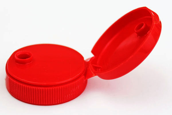 Red polypropylene bottle cap